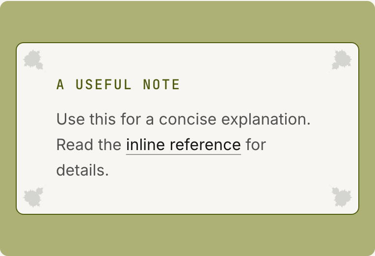 Editorial note box